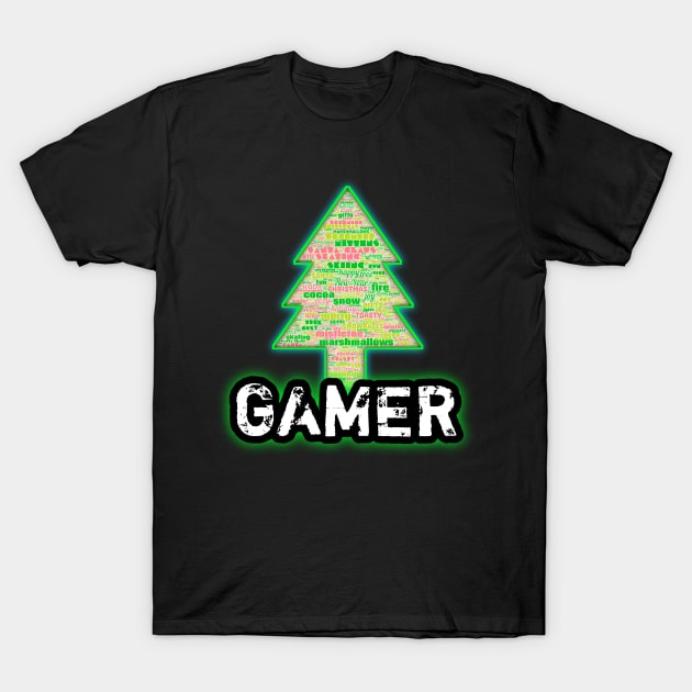 Gamer Christmas Tree T-Shirt by MaystarUniverse